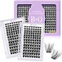 B&Qaugen Lash Clusters 208 PCS Cluster Lashes Individual Lashes B10 Eyelash Extensions 10-18mm DIY Lash Extensions D Curl Volume Wispy Soft Comfortable Band False Lashes (D-10-18MIX,B10)