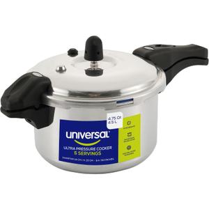 Universal Aluminium Ultra Pressure Cooker With 6 Safety Systems (4.75, Quarts)