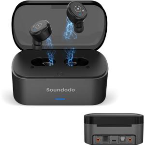 Wireless Earbuds for Tv Listening Watching with Transmitter Charging Dock,2025 New TWS Ture Wireless Earbuds for tv with Transmitter Set,Optical,3.5mm AUX,RCA,Plug n Play,60ft Long Range