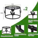 2pc Metal Stand for Chicken Feeder Waterer, Heavy Duty Chicken Water Feeder Stand Holder, Iron Chicken Feeder Buckets Barrels Stand Support Rack for Coop Poultry Indoor Outdoor (Black)