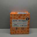 Pura Size 7 Eco-Friendly Diapers (33+lbs) Hypoallergenic, TCF, Soft Organic Cotton, Sustainable, up to 12 Hours Leak Protection, Allergy UK, Recyclable Paper Packaging, 6 Packs of 17 (102 Diapers)