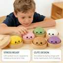 Pink Dumpling Squishies with Box,New Mystery Squishys Dumplings Stress Relief Balls Fidget Sensory Toy,Bao Bun with Food Steamer Stretchy Desk Squeeze Toys