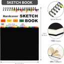 9" x 12" Sketch Book, Spiral Bound Drawing Pad Sketchbook for Drawing, 2-Pack 200 Sheets (68lb/120gsm) Acid Free Artist Sketch Pad for Kids,Teens, Artists of All Levels - Thick Cardboard Cover