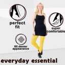 Silky Toes Women's 60D Soft Opaque Tights 1-2 Pairs -Black White And Colored Stockings for Women (Yellow)