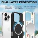 Magnetic for iPhone 15 Pro Case Cute Frog Stripes Phone Case, Summer Shockproof Slim TPU and Hard PC Protective Phone Cover Compatible with MagSafe Designed for Women Girls