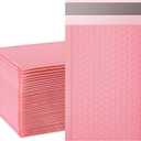 Packbabol Bubble Mailers, 4x7 Inch Padded Bubble Mailers Pack of 50 Bubble Envelopes Opaque Self Seal Adhesive Waterproof Bags for Shipping and Packaging (Pink, 4x7-50)