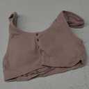 Women’s Sports Bra Top, Seamless, Ribbed, Size M, Color Dusty Pink