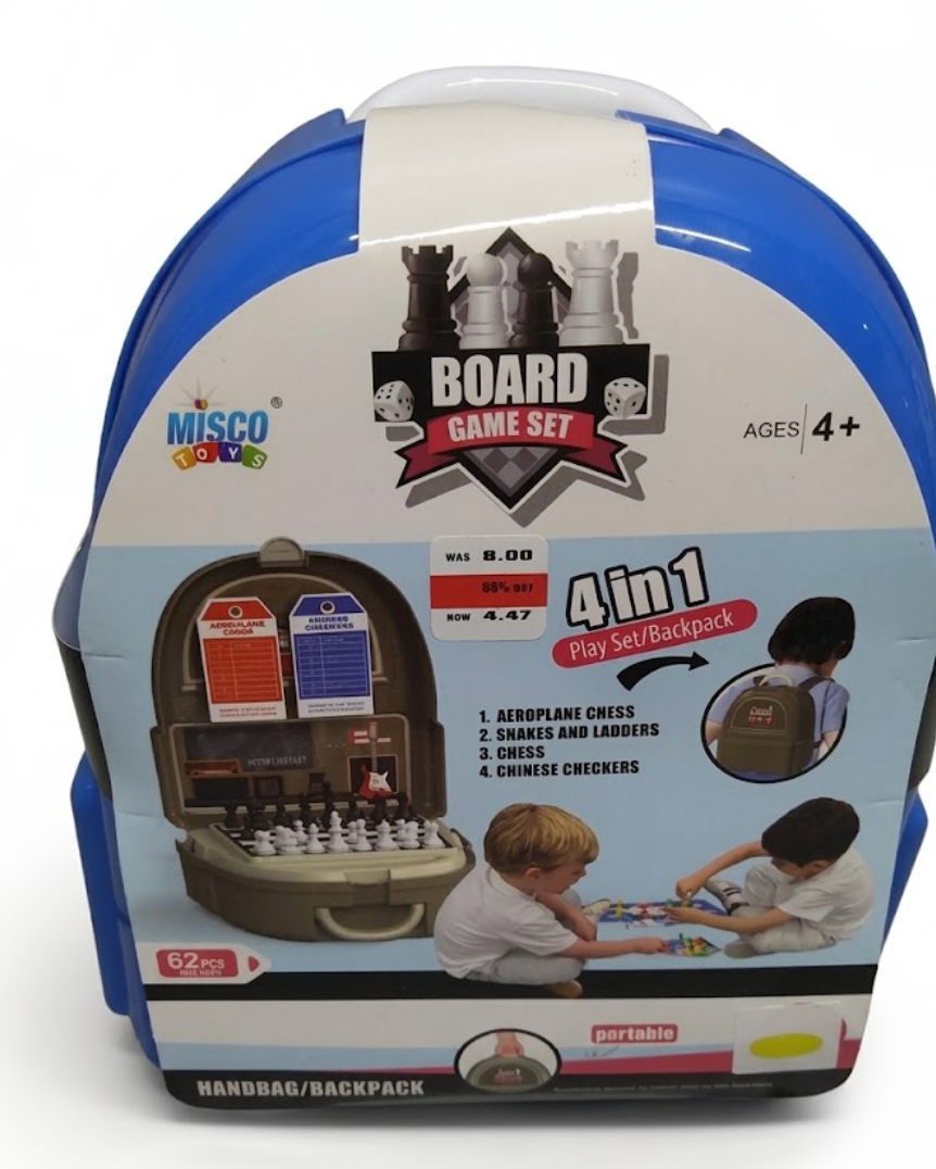 Board Set 4 in 1, Playset/Backpack