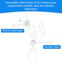 2 x 6pcs Breast Pump Replacement Parts for Babybuddha, Include 4 Silicone Duckbill Valves and 2 Silicone Diaphragms BPA-Free DEHP-Free Bbreast Pump Replacement for Zomee Z1/Z2
