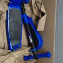 Hurtle 3-Wheeled Scooter for Kids - Wheel LED Lights, Adjustable Lean-to-Steer Handlebar, and Foldable Seat - Sit or Stand Ride with Brake for Boys and Girls Ages 1-14 Years Old (Blue)