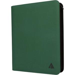 Toploader Binder, Holds 432 Top Loaders, 9 Pockets Top Loader Binder with Sleeves for Cards in 3'' x 4'' Toploaders -Green