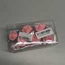 BEAVO Shower Curtain Hooks, Home Decorative Rustproof Shower Curtain Hooks Resin Rose Flower Shower Hooks Rings for Bathroom Shower Rods Curtains,Set of 12 Hooks (Pink)