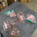 XUWAIDSGN 10 Pcs Champagne Martini Glasses 9 Oz with Gilded Removable Gold Rim Coupe Glasses Pink Martini Glasses Plastic Mimosa Vintage Coupe Glasses Set For Wedding Anniversary (12, Ribbed Pink)