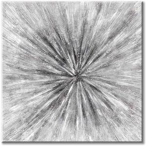 UTOP-art Abstract Painting Canvas Wall Art: Gray Artwork Hand Painted Picture for Office (24'' x 24'' x 1 Panel)