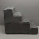 EHEYCIGA Dog Stairs for Bed 18" H, 4-Step Dog Steps for High Bed, Pet Steps for Small Dogs and Cats, Non-Slip Balanced Pet Ramp Indoor, Grey