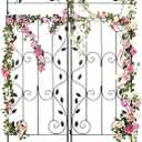 Hogardeck Metal 60 * 18in Garden Trellis 2-Packs for Climbing Plants Flowers Vegetables Planting Arched Outdoor Decoration for Courtyards Lawns Gardens