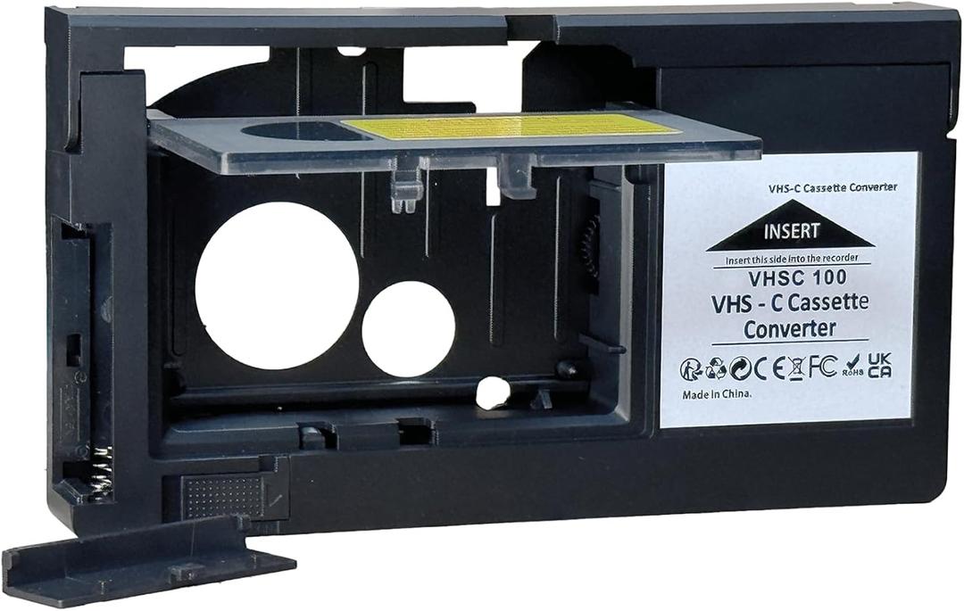 VHS-C Tape Adapter,NOT Compatible with 8mm / MiniDV / Hi8,Excellent Choice for Cassette recorders and VHS to Digital conversions