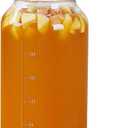 2 Gallon Glass Jar with Airtight Lid, Wide Mouth Wine Making Supplies with 2 Airlocks(7600ML), Pickle Jar, Gallon Fermentation Jar with Clear Scale Marks for Home Brew, Kombucha, Cider, Beer