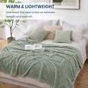 Monbix Light Sage Green Fleece Throw Blanket for Couch- Room Decor Soft Cozy Blankets for Women, Lightweight Fleece Flannel Bed Blanket Suitable for All Seasons(50"60",Light Sage Green)