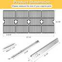 Grill Replacement Parts for Charbroil Advantage 6 Burner 463240115, 466240115, 466235816, Cast Iron Grill Grates, Heat Plates Tents, Burners and Igniters for Char-Broil Advantage 463240115