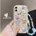 Cute Phone Case for iPhone 13 Pro Teens Case with Cute Clear 3D Bear Floral Aesthetic Phone Case with Lovely Bear Heart Charm Phone Case Girly Woman
