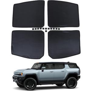 Sunroof Sunshade for Hummer EV 2024-2026 Accessories Upgraded Car Roof Cover Foldable Roof Sun Shade UV Reflector Glare HeatShield Sun Visor Blocker Moonroof Shield Cover Privacy Protector (Black1)