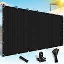 Shade&Beyond Customized 90% Sun Shade Cloth with Grommets, 12' X 20' Pergola Shade Cover Canopy, Mesh Tarp Sun Screens for Patio, Outdoor, Garden, Backyard, Black