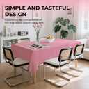2 x 10 Pack Premium Disposable Plastic Tablecloth 54" X 108" Rectangle Table Cover for Birthdays Weddings Christmas Anniversary Buffet Table (Pink)