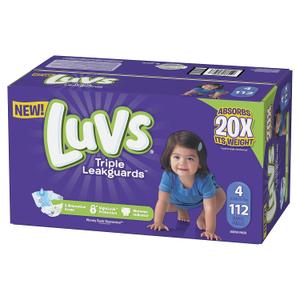Luvs Luvs Pro Level Leak Protection Diapers Size 4 112 Count, 112 Count