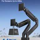 MOUNT PRO Dual Monitor Stand for Up to 44 lbs Ultrawide Screens Max 49 Inch, Heavy Duty Monitor Arm for 2 Monitors, Premium Full Motion Double Computer Desk Mount, VESA Mount 75x75/100x100mm