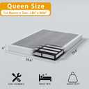 SHLAND Box Spring Queen 6 Inch, Box Spring for Queen Bed, Heavy Duty Metal Mattress Foundation Bed Base with Fabric Cover, Easy Assembly