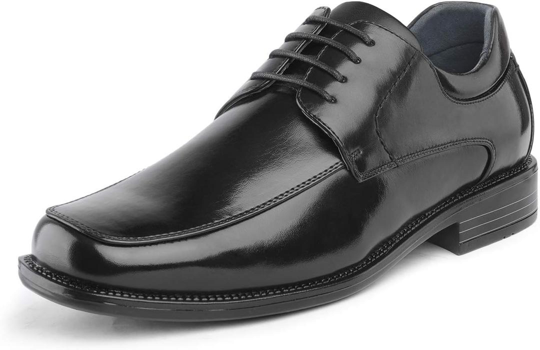 Bruno Marc Men's Square Toe Classic Business Dress Shoes, Size 12, Black, GOLDMAN-01
