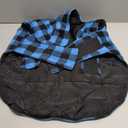 ASENKU Dog Winter Coat, Fleece Doggie Jacket Plaid Reversible Vest Waterproof Windproof Cold Weather Clothes for Dogs (Blue,3XL)