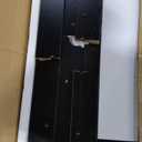 VEVOR Rectangle Dining Table, 63 inch Length Large Wood Tables for 4-6 Person, Modern Dinner Furniture, Conference Desk Supporting for 330LBS, for Home Kitchen Living Room, Black(Only Table)