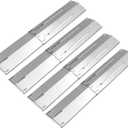 Universal Adjustable Tent Shield, Stainless Steel Heat Plate, Grill Burner Cover, Heat Tent, Grill Repair Kits for Charbroil and Other Gas Grill Models, BBQ Replacement Parts, Pack of 4