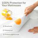 100% Waterproof Twin Mattress Protector - 360 Pad Protection Against Spills, Stains & Accidents for Parents & Pet Owners - Noiseless & Cooling Viscose Made from Bamboo (White)