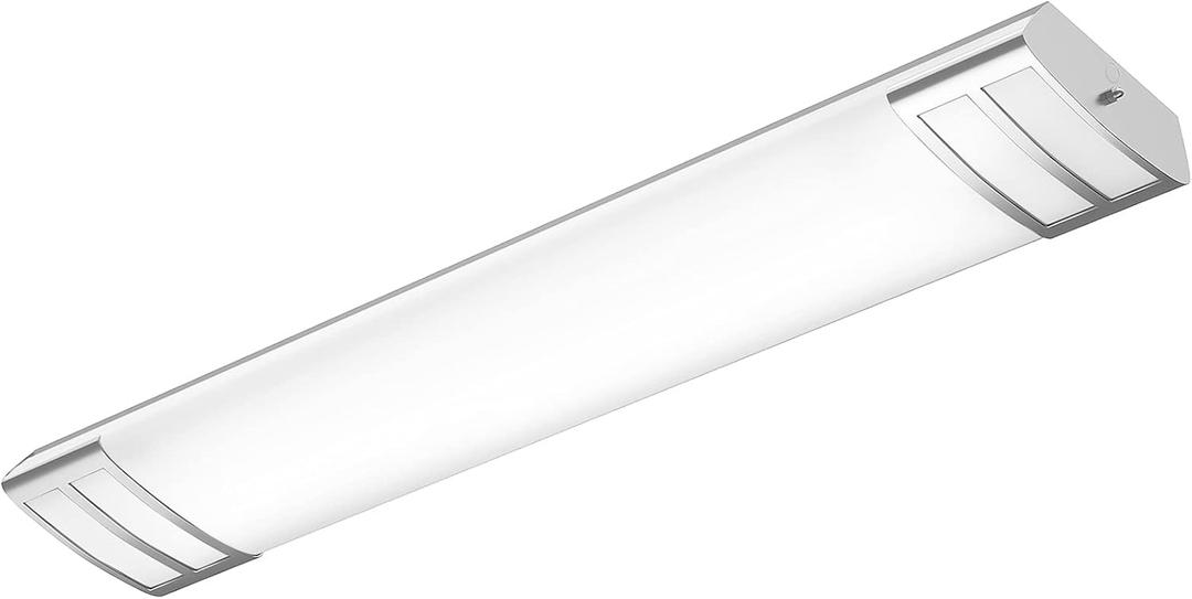 FAITHSAIL Dimmable 4FT LED Flush Mount Kitchen Light Fixtures, 50W 5600lm, 1-10V Dimmable, 4000K, 4 Foot LED Kitchen Lighting Fixtures Ceiling for Craft Room, Laundry, Fluorescent Replacement