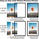 JCJMY 16x22 Picture Frame with 12x18 Mat, Display Photo 12x18 with Mat or 16 x 22 Without Mat, Wall Hanging Large 16 by 22 Poster Frame with Plexiglass, Black