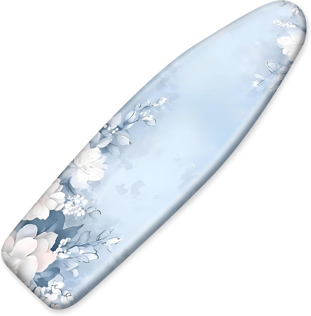Ironing Board Cover for Crafting, Flat Decoration with Elastic Edge Standard Size, Perfect for Home Laundry Room, Ideal Gift for Craft Enthusiasts (Light Blue, 15" x 54")