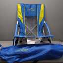 FAIR WIND 2 Pack Beach Chair with Umbrella for Adults Shade Chair Folding Backpack Portable Concert Bag Sand Chair with Cup Holder - Ocean Blue with Yellow