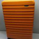 Amazon Basics 3-Piece Hardshell Spinner Luggage Set (21", 26", 30"), Expandable, Scratch-Resistant Surface, Four Multi-directional Wheels, Orange