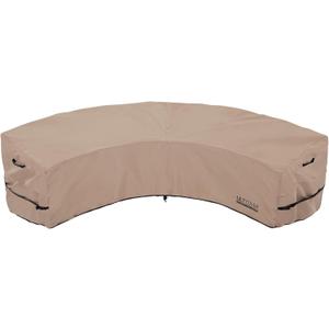 ULTCOVER Patio Curved Sofa Cover Waterproof for 5-7 Seater Outdoor Sectional Furniture Couch 190"(Back Arc Length) / 126"(Front Arc Length) x 32"(Deep)