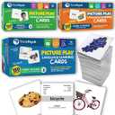 ThinkPsych 450 Thick Picture Cards for Autism Speech Therapy Materials - Flash Cards for Toddlers - Animals, Body Parts, Emotions, Food, Vegetables - ABA Therapy and Tacting Cards