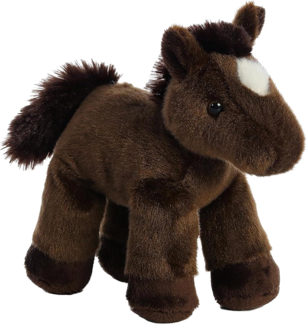 Aurora Adorable Mini Flopsie Chestnut Stuffed Animal - Mini Companions Ready for Playful Adventures - for Kids All Ages, Toddlers, Adults, and Families - Brown 8 Inches