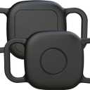 Waterproof Dog Collar Holder for Tile Life360 Mate [2024] 2022 Tracker, Anti Lost Soft Silicone Case for Cat Pet Necklace, Full Body Covered Protective Accessories for Tile Tracker Finder, Black