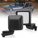 Driver Side Mirror for 2018-2023 Jeep Wrangler JL/2020 2021 2022 2023 Gladiator JT,Mirror Assembly with Heated,Manual Folding Without Turn Singal/Blind Spot,Replace 68281890AE 68281890AB