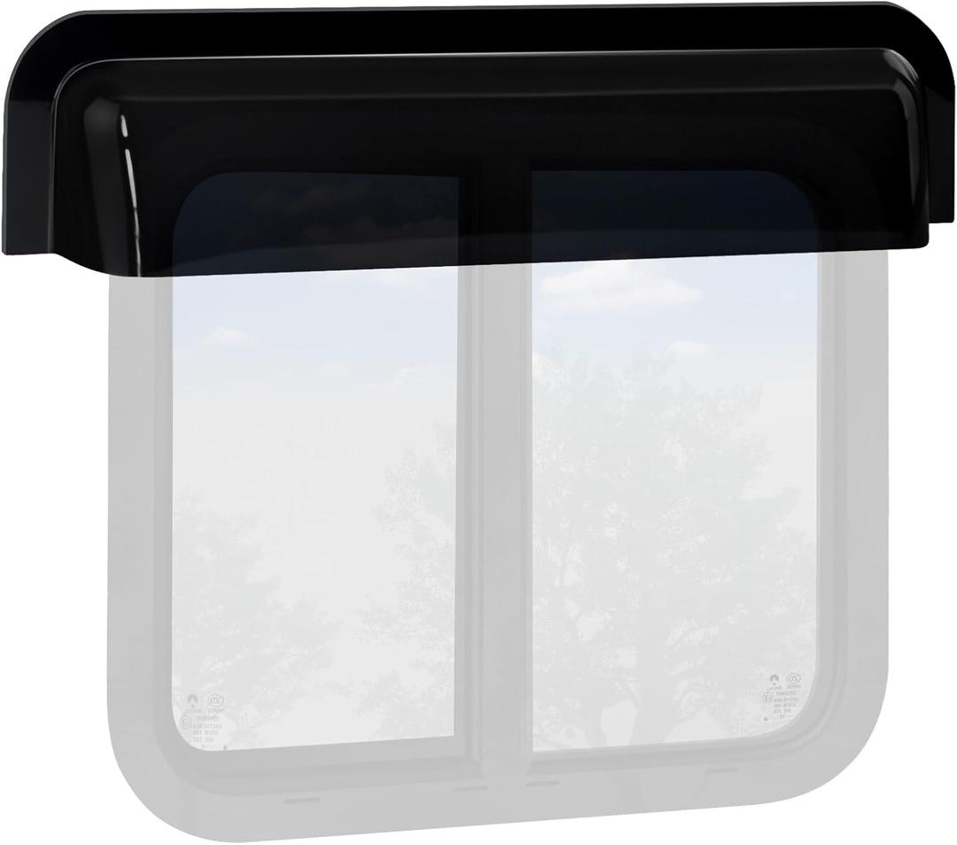RV Window Rain Deflector & Sun Blade, RV Window Blade Rain Guard Sunroof Deflector Fits 24 inch Wide RV Sliding&Vertical Windows,Deflects Rain and Sun Protection for Camper Van Windows