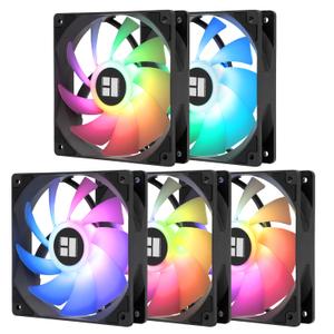 Thermalright 5 Pack TL-C12C-S CPU Fan 120mm ARGB Case Cooler Fan, 4pin PWM Silent Computer Fan with S-FDB Bearing Included, up to 1550RPM Cooling Fan5 Quantities