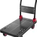 Platform Truck Push Cart Dolly, Foldable Hand Trucks with 1000LB Weight Capacity 36x24Inch Large Size for Easy Storage and 360 Degree Swivel Wheels