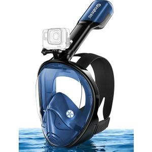 Greatever Full Face Snorkel Mask, Snorkeling Gear for Adults with Latest Dry Top Breathing System and Detachable Camera Mount, Foldable Snorkel Mask Adult, Snorkels Anti-Fog & Anti-Leak
